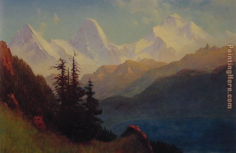 Splendour of the Grand Tetons painting - Albert Bierstadt Splendour of the Grand Tetons art painting